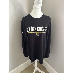 New NHL Vegas Golden‎ Knights Levelwear Black Long Sleeve T Shirt